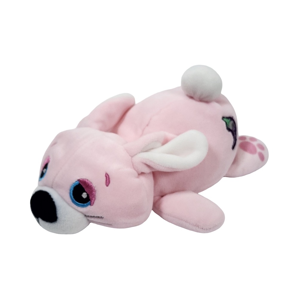 Cutetitos Basic Fun Pink Bunny Rabbit Plush Eggplant Icon Bean Bag Toy 2018 7.5"